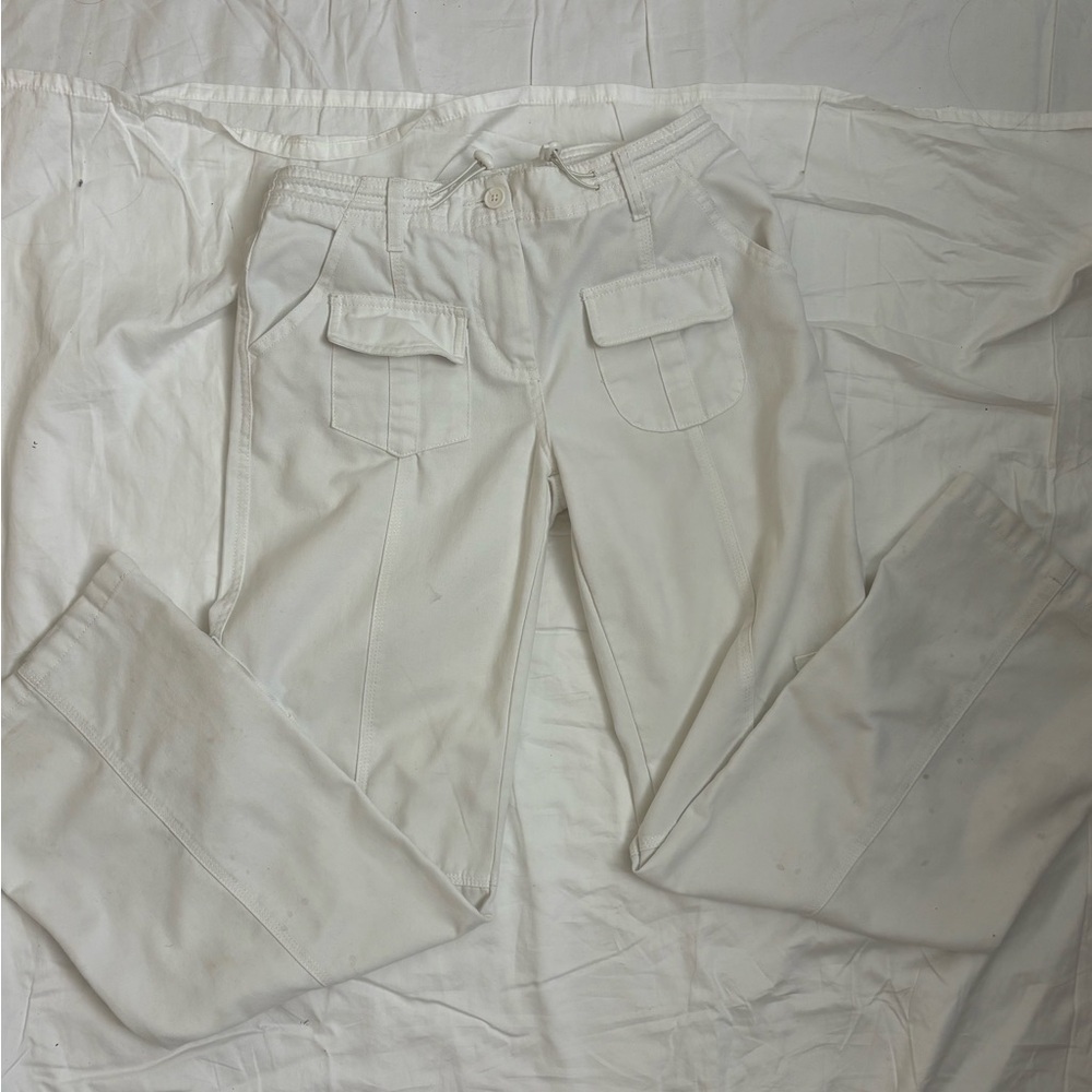 Brandy Melville White Cargo Pants